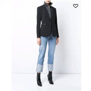 Rachel Rachel Roy Black Single Button Tuxedo Blazer Size 6